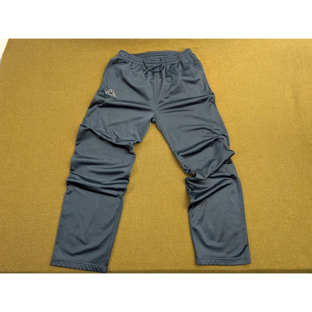 Kappa Men's Long Sweatpants Straight Leg Dark Navy Blue Y2k Size Small - Fit Med